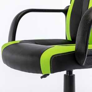 Кресло компьютерное BRABIX "Stripe GM-202", экокожа, черное/зеленое, 532511 в Тамбове - предосмотр 11
