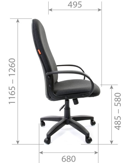 Кресло офисное CHAIRMAN 279, экокожа, цвет черный в Тамбове - изображение 3