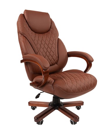 Кресло офисное CHAIRMAN 406, коричневый в Тамбове - изображение