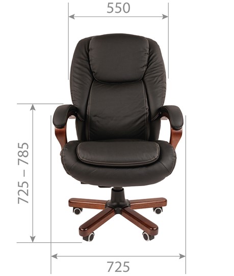 Кресло офисное CHAIRMAN 408 кожа черная в Тамбове - изображение 1