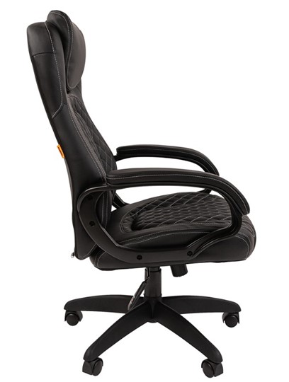 Кресло компьютерное CHAIRMAN 432, экокожа, цвет черный в Тамбове - изображение 5