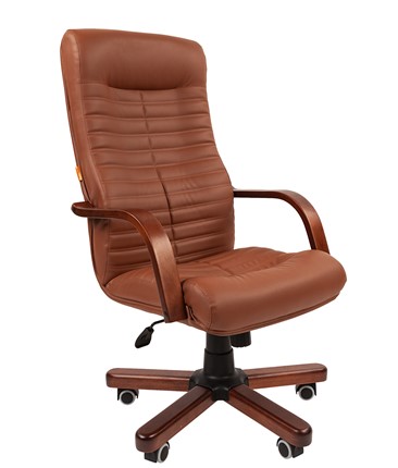 Офисное кресло CHAIRMAN 480 WD, экокожа, цвет коричневый в Тамбове - изображение