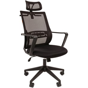 Кресло компьютерное CHAIRMAN 545 сетка/ткань черный в Тамбове