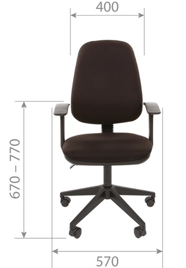 Офисное кресло CHAIRMAN 661 Ткань стандарт 15-21 черная в Тамбове - изображение 3