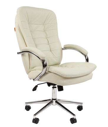 Компьютерное кресло CHAIRMAN 795 кожа, цвет белый в Тамбове - изображение