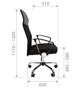 Кресло компьютерное CHAIRMAN CH610 N, черный в Тамбове - предосмотр 2