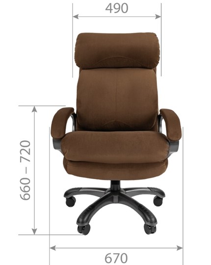 Кресло CHAIRMAN HOME 505, велюр коричневое в Тамбове - изображение 1