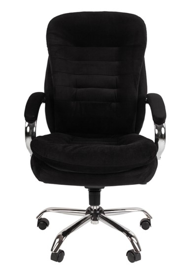 Кресло компьютерное CHAIRMAN HOME 795, велюр черный в Тамбове - изображение 3