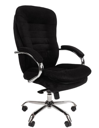 Кресло компьютерное CHAIRMAN HOME 795, велюр черный в Тамбове - изображение