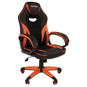Офисное кресло RABIX "Accent GM-161", TW/экокожа, черное/оранжевое, 532577, 7083505 в Тамбове