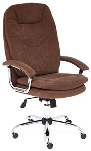 Кресло компьютерное SOFTY LUX флок, коричневый, арт.13595 в Тамбове - предосмотр