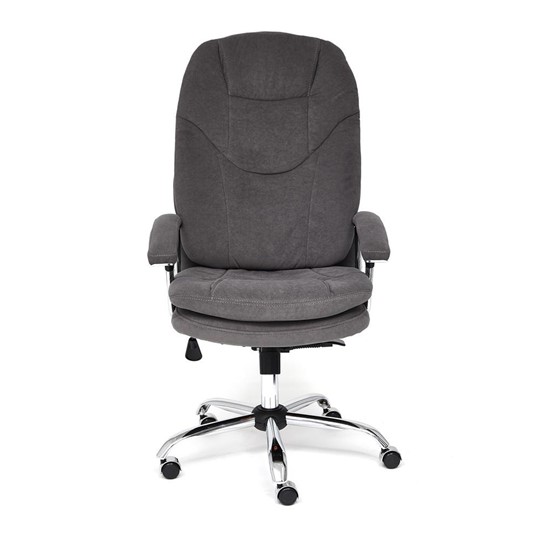Офисное кресло SOFTY LUX флок, серый, арт.13591 в Тамбове - изображение 1
