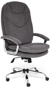 Офисное кресло SOFTY LUX флок, серый, арт.13591 в Тамбове - предосмотр