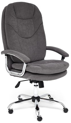 Офисное кресло SOFTY LUX флок, серый, арт.13591 в Тамбове - изображение