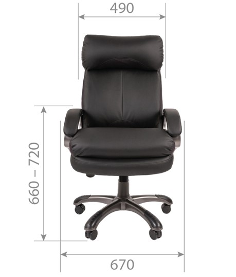 Офисное кресло CHAIRMAN 505 Экокожа серая в Тамбове - изображение 3