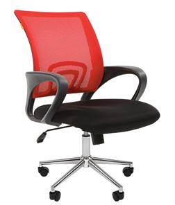 Офисное кресло CHAIRMAN 696 CHROME Сетка TW-69 (красный) в Тамбове