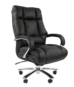 Компьютерное кресло CHAIRMAN 405 черное нат.кожа/экокожа в Тамбове - предосмотр