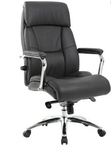 Офисное кресло из натуральной кожи BRABIX PREMIUM "Phaeton EX-502", хром, черное, 530882 в Тамбове