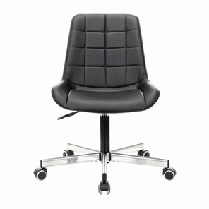 Кресло офисное Brabix Deco MG-316 (без подлокотников, пятилучие серебристое, экокожа, черное) 532080 в Тамбове