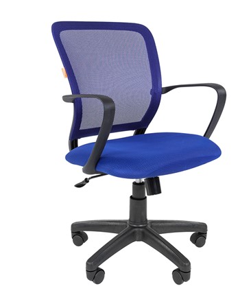 Офисное кресло CHAIRMAN 698 black TW-05, ткань, цвет синий в Тамбове - изображение