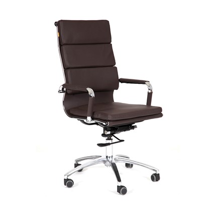 Кресло компьютерное CHAIRMAN 750 экокожа коричневая в Тамбове - изображение