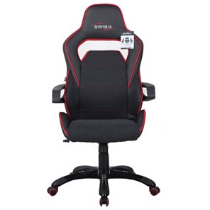 Компьютерное кресло Brabix Nitro GM-001 (ткань, экокожа, черное, вставки красные) 531816 в Тамбове