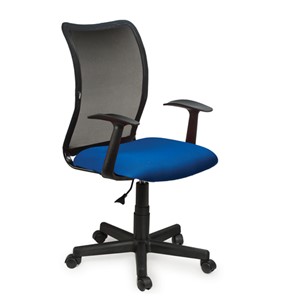 Компьютерное кресло Brabix Spring MG-307 (с подлокотниками, комбинированное синее/черное TW) в Тамбове