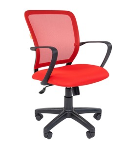 Кресло CHAIRMAN 698 black TW-69, ткань, цвет красный в Тамбове - предосмотр
