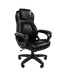 Кресло компьютерное CHAIRMAN 432, экокожа, цвет черный в Тамбове - предосмотр