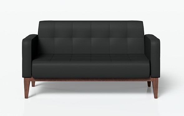 Двухместный офисный диван Норд, черный 137 в Тамбове - изображение