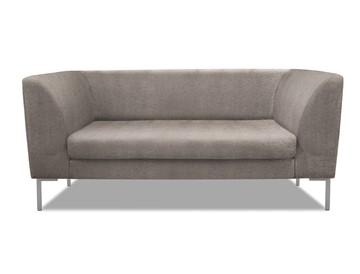 Мягкий офисный диван Сиеста 2-местный, ткань Сахара / темно-бежевая С04 в Тамбове