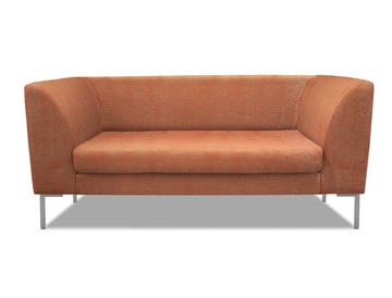 Офисный диван Сиеста 2-местный, ткань Сахара / терракотовая С12 в Тамбове