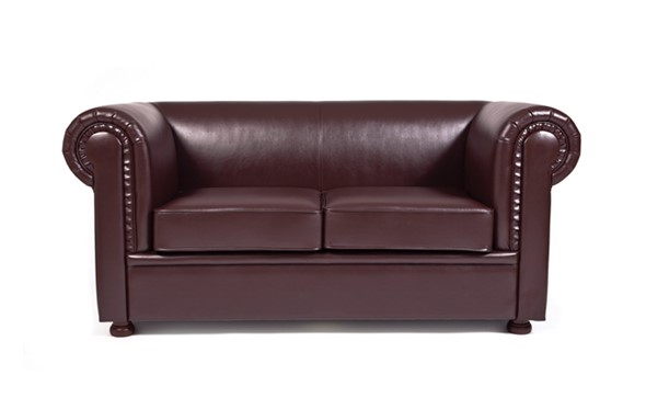 Прямой диван Честер лайт двухместный, экокожа в Тамбове - изображение