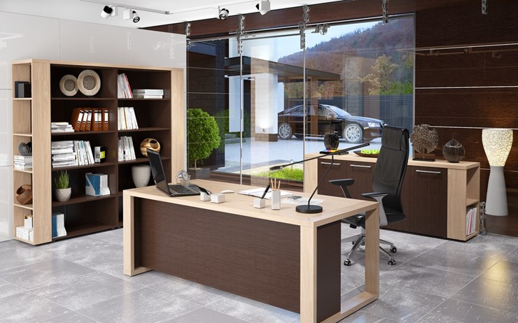 Кабинет руководителя ALTO с высоким шкафом для одежды, низким для документов и журнальным столиком в Тамбове - изображение 3