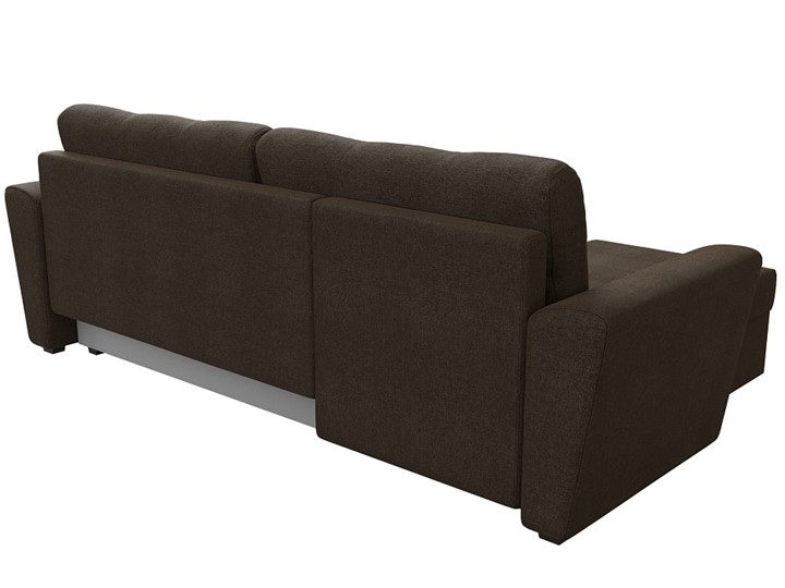 Угловой диван с оттоманкой Амстердам Лайт, Коричневый (рогожка) в Тамбове - изображение 8