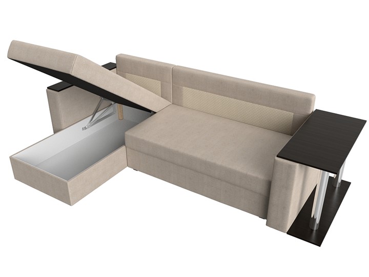 Угловой раскладной диван Атланта Лайт, Бежевый (рогожка) в Тамбове - изображение 7