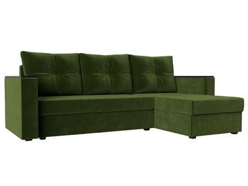 Угловой диван Атланта Лайт Б/С, Зеленый (Микровельвет) в Тамбове