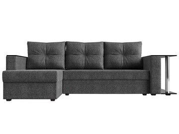 Угловой диван с оттоманкой Атланта Лайт, Серый (рогожка) в Тамбове - предосмотр 1