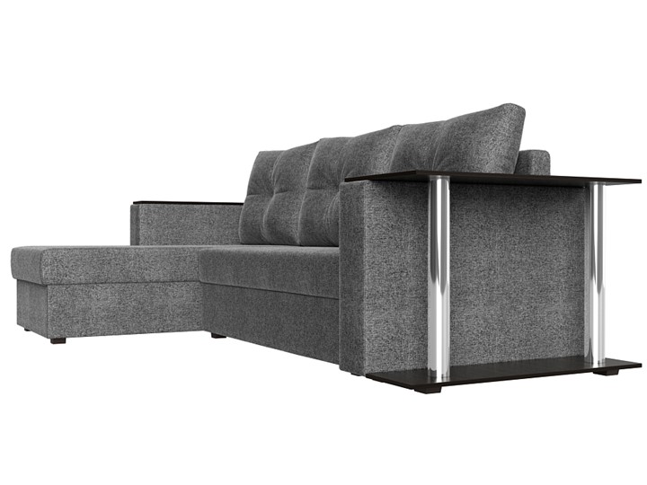 Угловой диван с оттоманкой Атланта Лайт, Серый (рогожка) в Тамбове - изображение 2