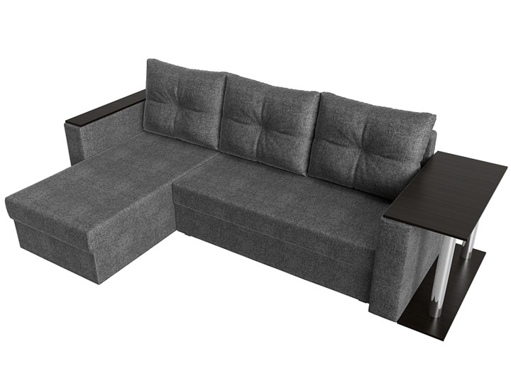 Угловой диван с оттоманкой Атланта Лайт, Серый (рогожка) в Тамбове - изображение 3