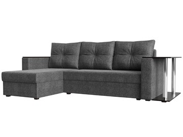 Угловой диван с оттоманкой Атланта Лайт, Серый (рогожка) в Тамбове