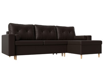 Угловой диван для гостиной Белфаст, Коричневый (экокожа) в Тамбове