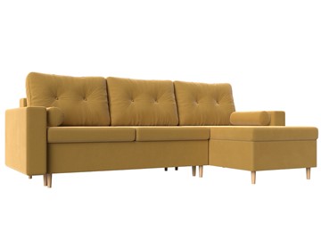 Угловой диван для гостиной Белфаст, Желтый (микровельвет) в Тамбове