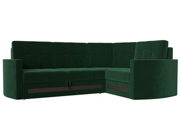 Угловой раскладной диван Белла, Зеленый (Велюр) в Тамбове