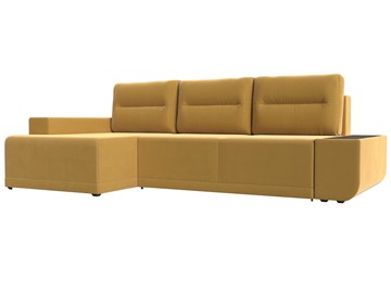 Угловой раскладной диван Чикаго, Желтый (микровельвет) в Тамбове