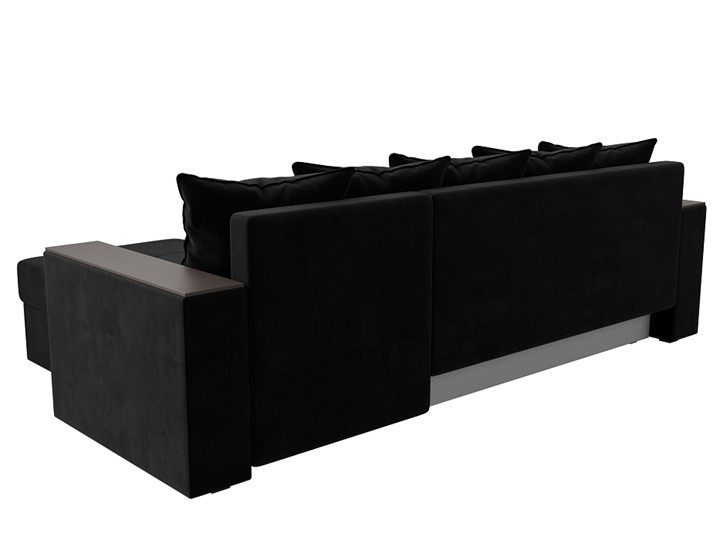 Угловой раскладной диван Дубай Лайт, Черный (велюр) в Тамбове - изображение 7