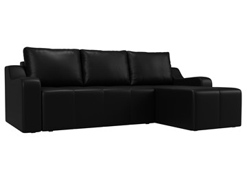 Угловой диван для гостиной Элида, Черный (экокожа) в Тамбове - предосмотр
