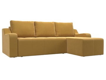 Угловой диван для гостиной Элида, Желтый (микровельвет) в Тамбове