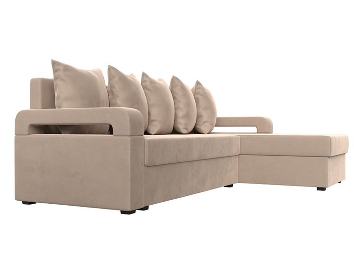 Угловой диван с оттоманкой Гермес Лайт, Бежевый (Велюр) в Тамбове - изображение 7