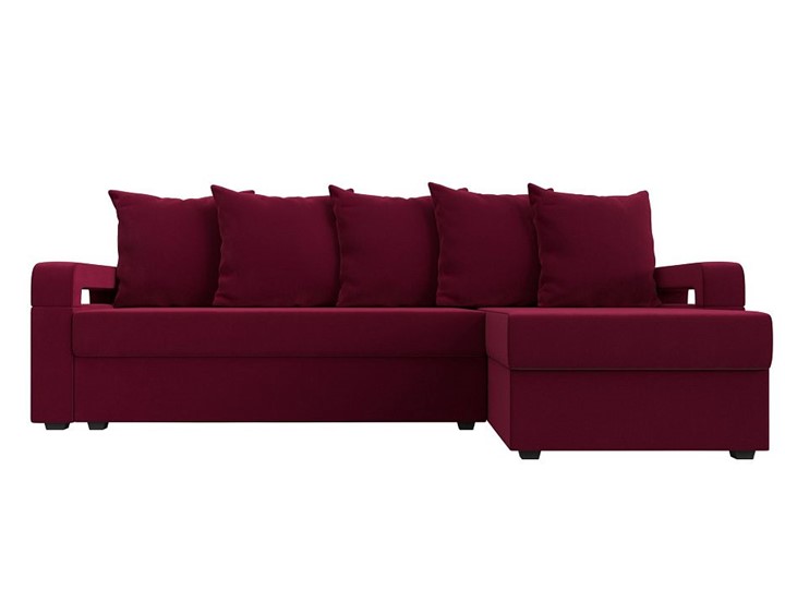 Угловой раскладной диван Гермес Лайт, Бордовый (Микровельвет) в Тамбове - изображение 8